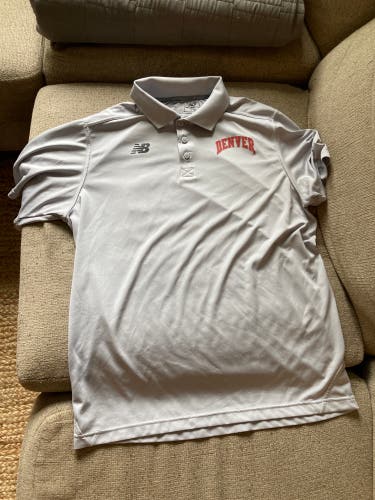University Of Denver Lacrosse Gray Used Large New Balance Shirt