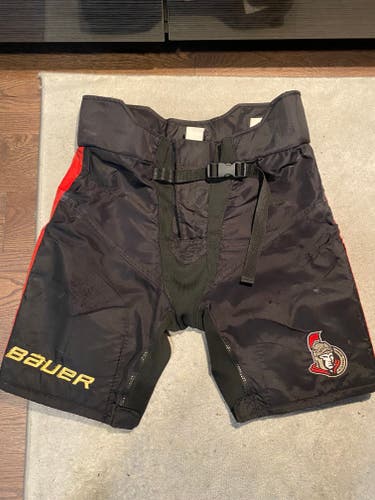 Black Used Large Bauer Pant Shell Pro Stock - Ottawa Senators - Wideman