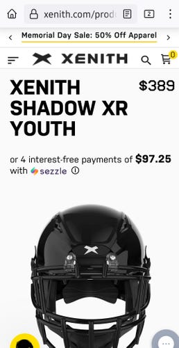 Youth Used Youth Xenith Shadow xr Helmet