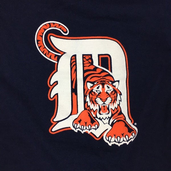 Vintage 90s Detroit Tigers Henley Neck MLB Baseball Blue T-Shirt by  Majestic (M)