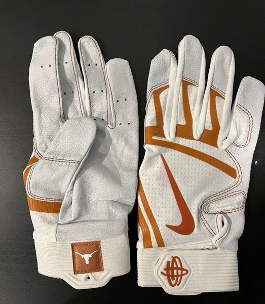 Nike Texas Longhorns College Game Issue Baseball Batting Gloves XL Rare  Jordan