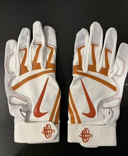 Nike Texas Longhorns College Game Issue Baseball Batting Gloves XL Rare Jordan