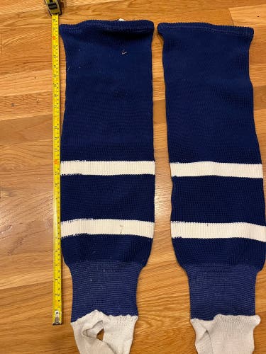 Blue And White Men's Large CCM Socks 25 Inches Long