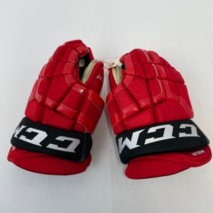 Used Black and Red CCM HG50XP Gloves | Size 14" | Mueller | New Jersey Devils | #M615