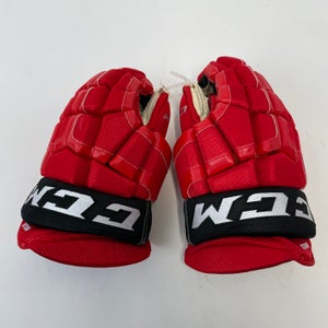 Used Black and Red CCM HG50XP Gloves | Size 14" | Mueller | New Jersey Devils | #M646