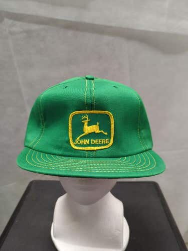 Vintage John Deere All Foam Snapback Patch Hat Green