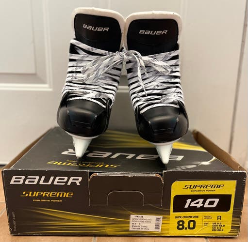 Senior New Bauer Supreme 140 Hockey Skates Regular Width Size 8