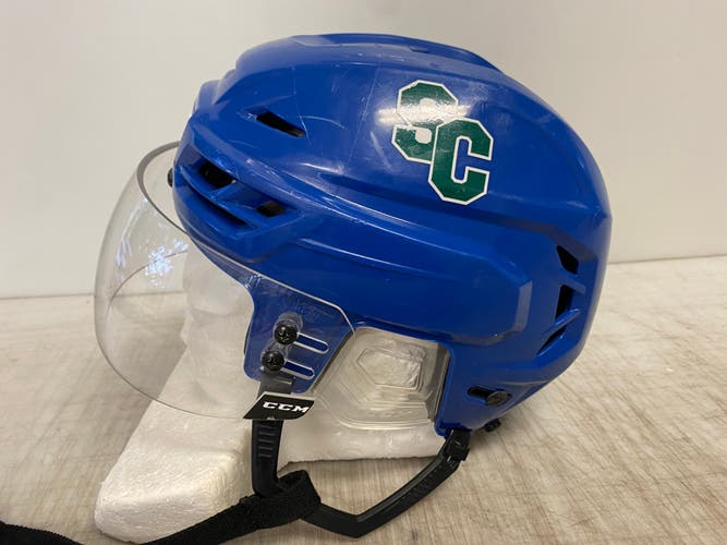 CCM Resistance Pro Stock Hockey Helmet CCM Visor Combo Small Royal Blue 8280