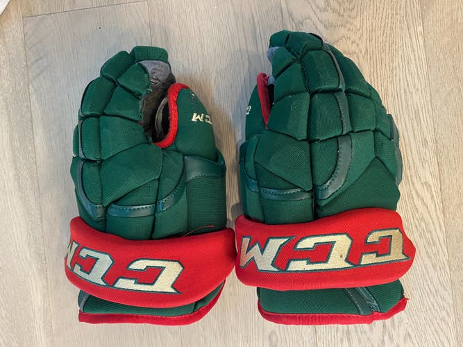 2 sets Used CCM HG12 Gloves 13" Pro Stock (A) and (B)