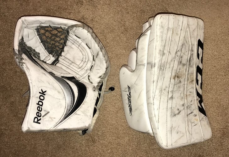 CCM EFlex II 860 Hockey Goalie Blocker & RBK P3 Glove Set