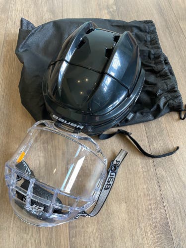 Bauer IMS 5.0 Adjustable Hockey Helmet Youth Size M W/Concept 3 Jr Shield - Used