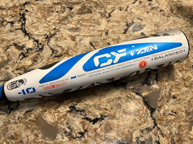 2017 DeMarini CF Zen CBZ 30/20 RETOOLED, EXCELLENT!!