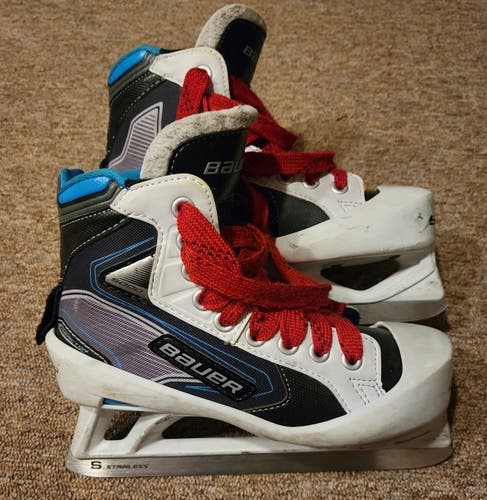 Youth Used Bauer Reactor 5000 Hockey Goalie Skates Regular Width Size 2