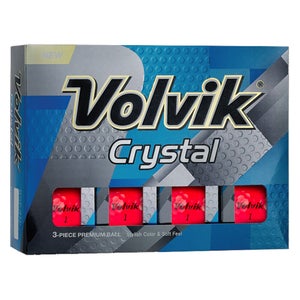 Volvik Crystal Ruby Red Golf Balls 12-Pack