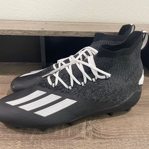 Adidas Men’s Adizero Primeknit Football Cleats Black/White Men’s Size 15 FY0721