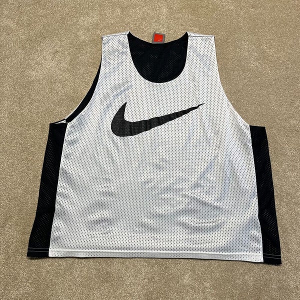 Nike Tank Top Boys XL Youth White Black Reversible Lacrosse Camp