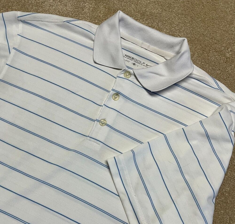 Nike Polo Shirt Men Small Adult White 