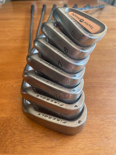 Used TaylorMade Firesole RH Iron Set (3-9) With Stiff Steel Shafts