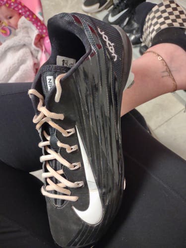 Black Adult Used Men's Size 11.5 (Women's 12.5) Metal Nike Flywire Cleats