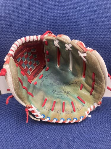 Re-laced/reconditioned Roberto Clemente Rawlings GJ62 Infield mitt 11.75’
