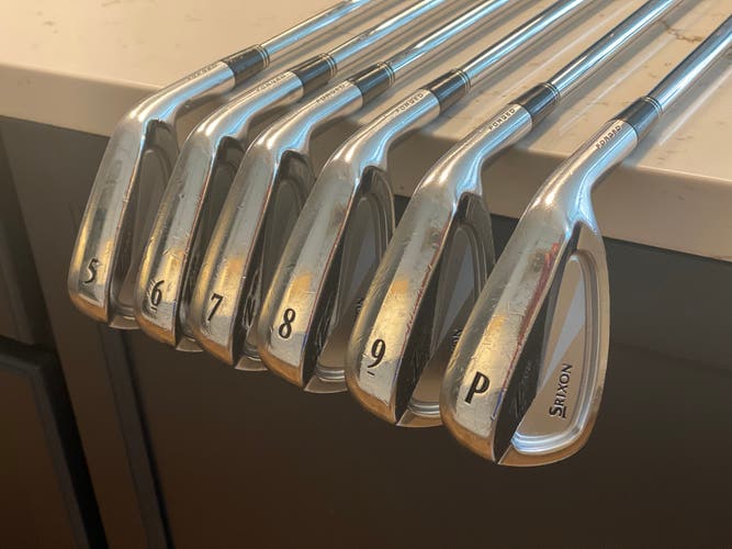 Men's Used Srixon Right Handed Z 765 Iron Set Stiff Flex 6 Pieces Steel Shaft