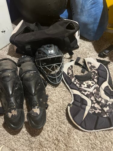 Under Armour Black/Grey Catcher's Set