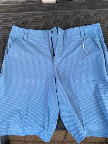 Puma blue striped golf shorts