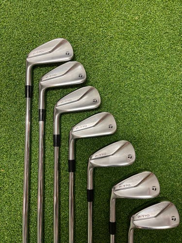 Used Men's TaylorMade Left Hand P770 Iron Set Extra Stiff Flex 7 Pieces Steel Shaft