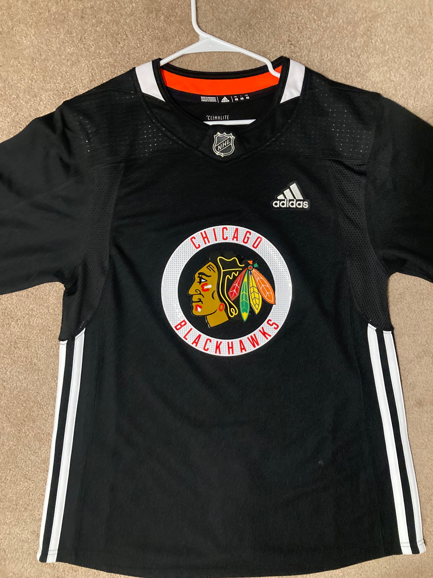 Black Adult Men's Used Small Adidas Jersey