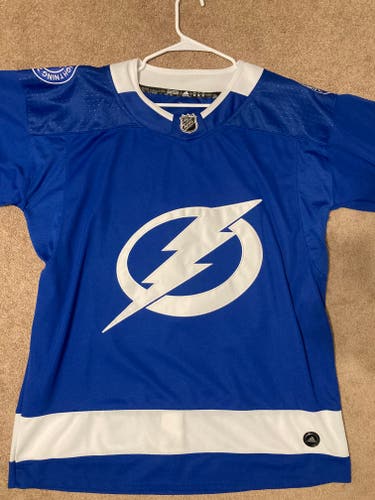 Blue Adult Men's Used XXL Adidas Jersey