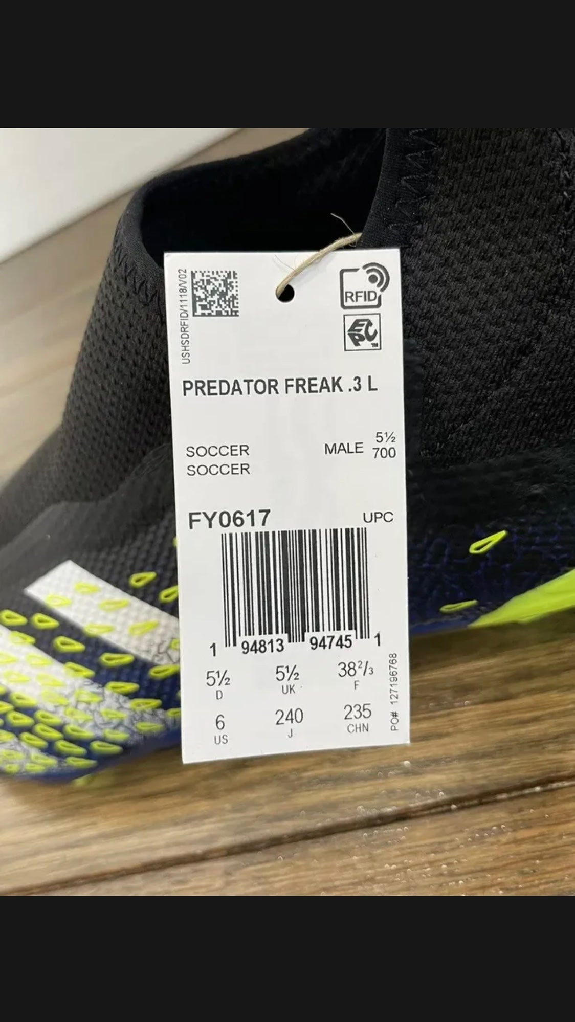 Adidas Predator Freak .3 Laceless FG Soccer Cleats Demonscale Men's Size 6  FY0617 | SidelineSwap