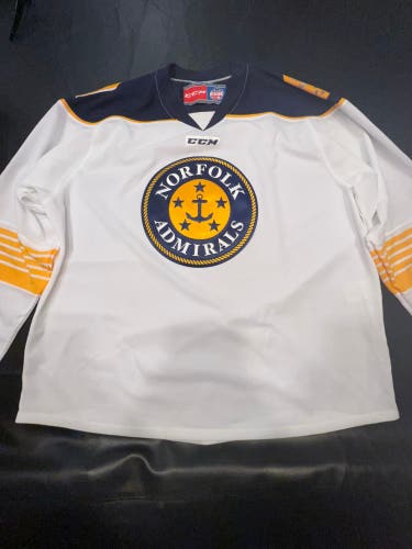 Norfolk Admirals Replica White Jersey XXL