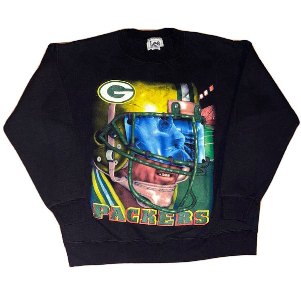 VTG 90s Lee Green Bay Packers Sweatshirt Youth Large Green Big Logo Crewneck