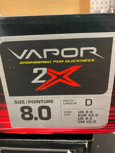 New Bauer Regular Width  Size 8 Vapor 2X Hockey Skates