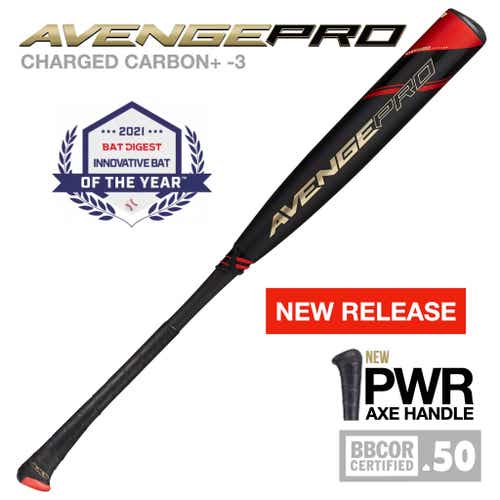 Used BBCOR Certified 2022 AXE Avenge Pro Composite  Bat (-3) 29 oz 32"