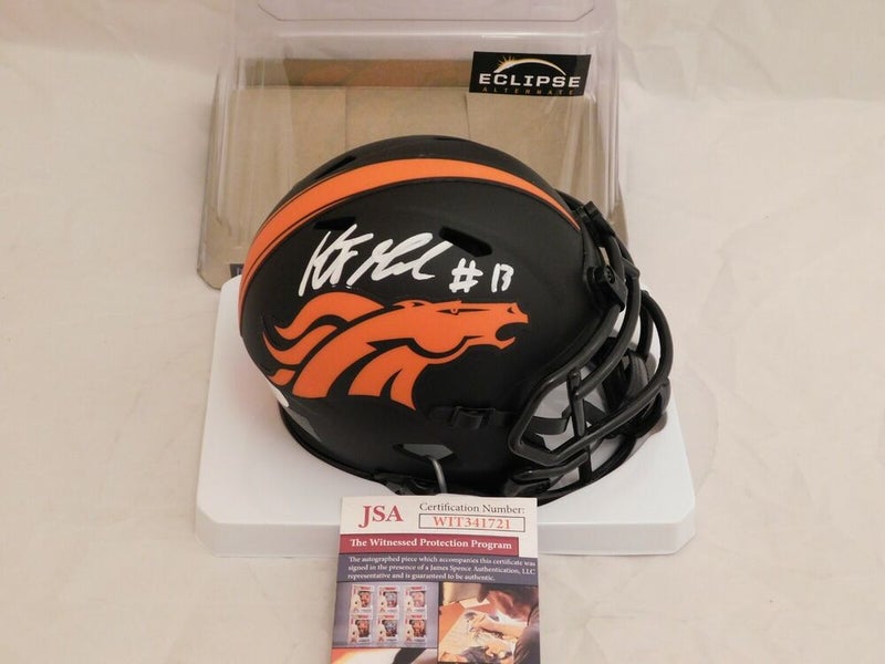 Kj Hamler Autographed Signed Denver Broncos Speed Mini Helmet Jsa