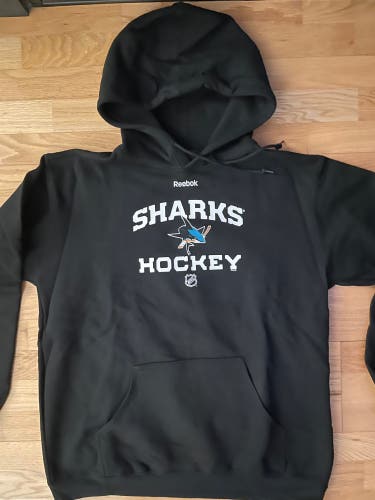 PRO STOCK NHL SAN JOSE SHARKS HOCKEY HOODIE - SIZE L