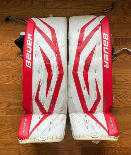 Used Bauer Supreme ONE90 36+1” Red Goalie Pads