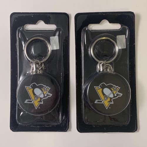 InGlasco NHL Puck Keychain, 2-Pack - PITTSBURGH PENGUINS - *NEW*