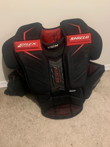 Used CCM Extreme Flex Shield Sr L Goalie Chest Protector