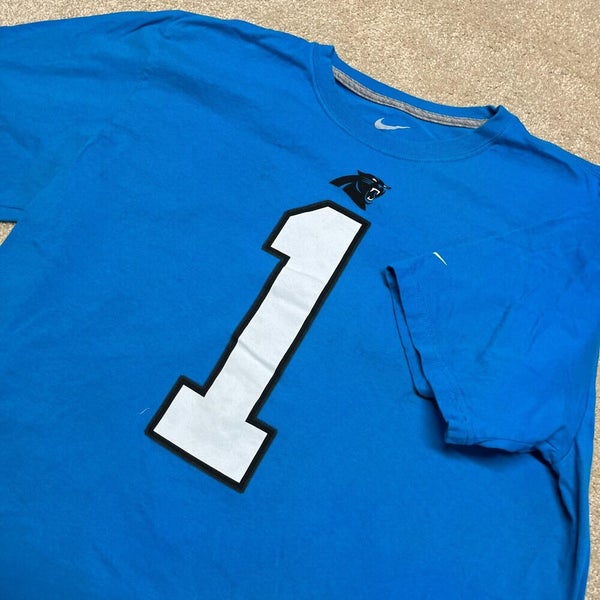 Cam Newton Carolina Panthers T Shirt Men XL Adult Nike Blue NFL Football 1  QB