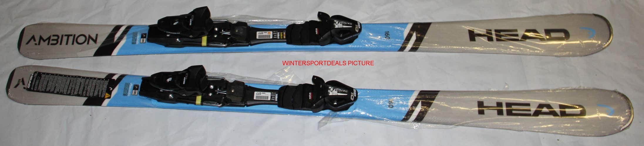 NEW Head Ambition 160cm R Skis with size adjustable SP 10 GW Bindings 2022
