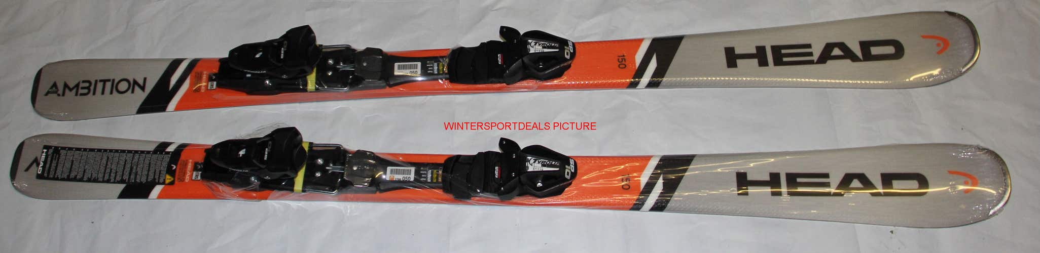 NEW Head Ambition 150cm R Skis with size adjustable SP 10 GW Bindings 2022