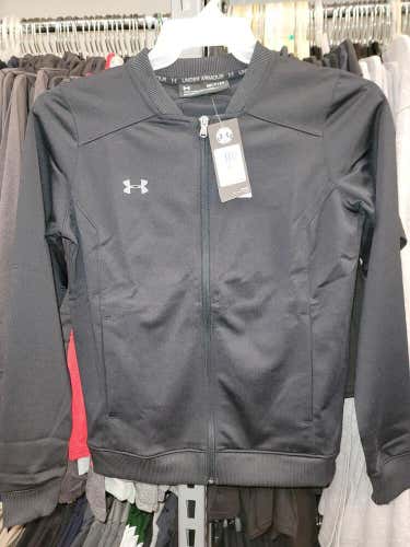 20602 Womens UNDER ARMOUR Full Zip Track Jacket 1314616 001 BLACK $65.00 NWT