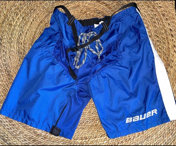 Senior Large Bauer Pant Shell Blue With Knit Socks
