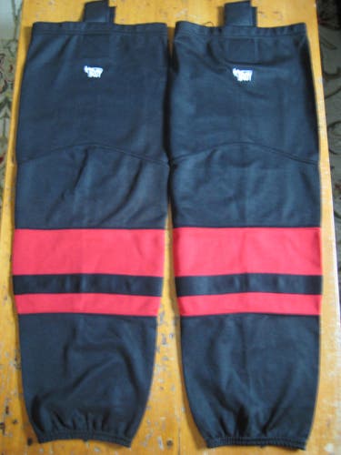 Carolina Hurricanes Alternative 3rd Color Socks Size Large  2 Velcro tabs on each sock  Troy sk300