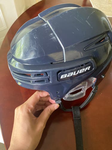 Used Medium Bauer Re-Akt 75 Navy Blue Helmet