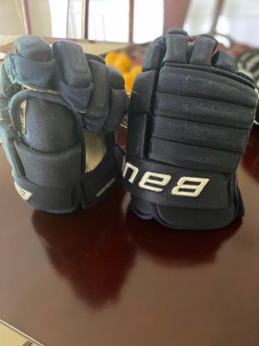 Bauer Nexus Pro Team Hockey Gloves Navy Blue Junior 12”