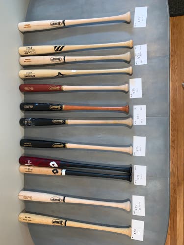 multiple baseball bats