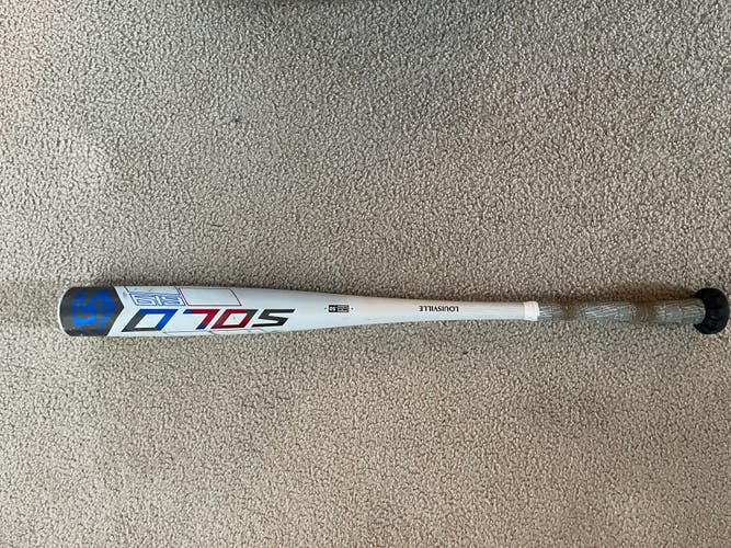 Used BBCOR Certified Louisville Slugger Alloy Solo 619 Bat (-3) 30 oz 33", Terrific Shape